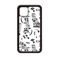 Capa com notas musicais e barras para iPhone 12 Pro Max para Apple Mini Mobile Case Shell