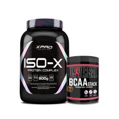 Kit Whey Protein Iso - X Complex 900g - XPRO Nutrition + BCAA 250g - Universal-Unissex