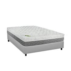 Cama Box Casal Blindada + Colchão D33 Aspen Luckspuma 138x188x52