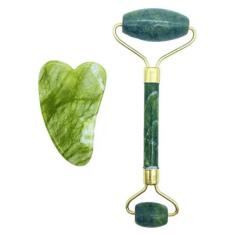 Massageador linfático Jade Roller para massagem facial