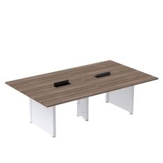 Mesa de Reunião 2400x1400 Mrcpb2414pp Walnut/Branco