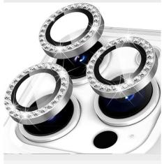 Kit 3 Película Lente Câmera Strass Brilho Compatível Com iphone 11 iph