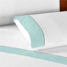 Lençol Berço 2 pçs Ponto Palito Percal 200 Fios - 100% Algodão - Dryka