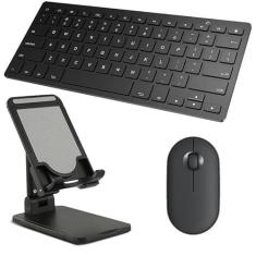 Teclado E Mouse Bluetooth, Suporte Para Tablet 10.2 Preto