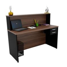 Balcão Atendimento Recepção Consultório 1200x600 C/Gaveteiro - NetMobi