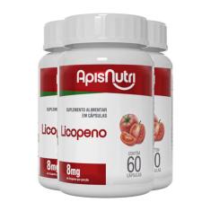 Kit 3 Licopeno de tomate Apisnutri 60 cápsulas