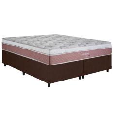 Cama Box King: Colchão Molas Herval Maxspring Coimbra + Base CRC Coura