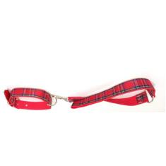 Coleira e guia com argola 40 mm vermelho tamanho nº.6 - Nica pet