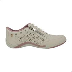 Tênis Feminino Kolosh Casual Feminino Bege e Rosa