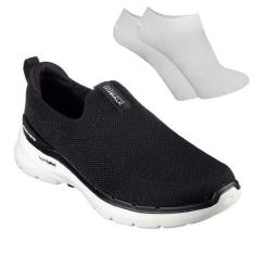 Kit Tênis Skechers Go Walk 6 Masculino + Par de M-Masculino