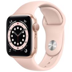 Apple Watch Series 6 GPS, 40mm, Caixa Dourada de Alumínio com Pulseira Esportiva Areia-Rosa