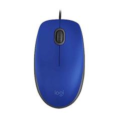 Mouse com fio USB Logitech M110 com Clique Silencioso - Azul, Pequeno