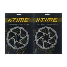 Kit 2 Freio a Disco Rotor 160/160mm Bicicleta Aro 20,24,26,27,5,29 Mtb X-time