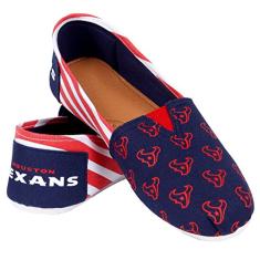 FOCO Tênis feminino de lona sem cadarço com logotipo da NFL Team