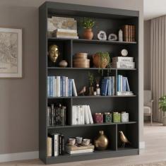 Estante de Livros 120CMX181CM 4 Prateleiras Home Office Yescasa Grafit