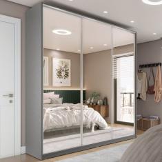 Guarda-roupa Casal 100% Mdf Bp com 3 Portas Espelho Zermatt Urbi