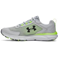 Under Armour Tênis de corrida masculino Charged Assert 9 Marble, Cinza moderno/Lime Surge/Preto, 42