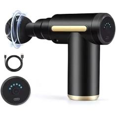 Massageador Elétrico Profissional Muscular Pistola Massagem - Recarregável - Super Relaxante - MioFascial Atleta Esportes 4 Ponteiras e Variação de Velocidades (cores variadas)