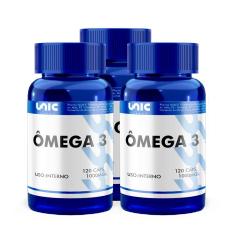 Kit Óleo de Peixe 1000mg (Ômega 3) 3 frascos de 120caps