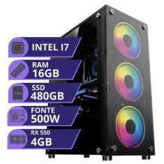 Pc Gamer MRP Informática processador Intel Core I7 3.4ghz SSD 480gb Me