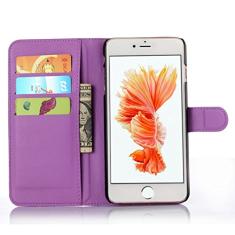 Capa para iPhone 6 Plus/6S Plus Carteira de Couro Flip Capa para iPhone 6 Plus/6S Plus Capa de Proteção de Telefone Capa com Design Simplificado