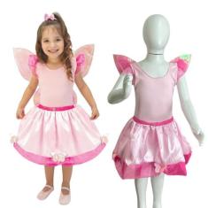 Fantasia Infantil Fada Borboleta Menina Festa Criança 2 a 8 anos P ao 