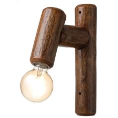 Kit 5 Arandelas Em Madeira Rústica 30X8Cm