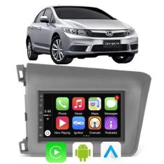 Kit Multimidia Civic 2012 2013 2014 2015 2016 7" Android Auto CarPlay 