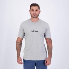 Camiseta Adidas Small Logo Linear Cinza-Masculino
