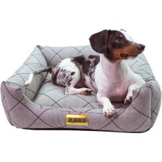 Cama Luppet Quadrada Preto Jacquart - Tam. G