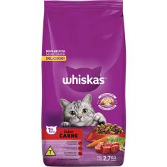 Ração Whiskas Carne para Gatos Adultos - 2,7 Kg