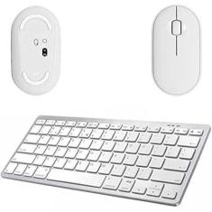 Mouse E Teclado Bluetooth Branco - Global Cases