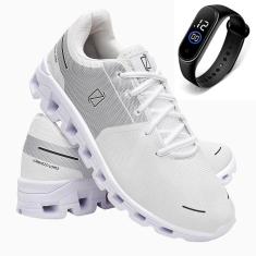 Tênis Masculino Esportivo Academia Caminhada Ultra Leve Com Relógio-Masculino