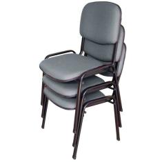 03 Cadeiras para Auditórios Linha Hotel Auditório Cinza
