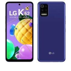 Smartphone LG K62 Azul, com Tela de 6,59&quot;, 4G, 64GB e Câmera Quádrupla de 48MP+5MP+2MP+2MP - LMK520BMW
