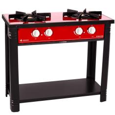 Fogão Profissional 2 Bocas Venâncio Linha Bravo Vermelho Intenso Br2bvr