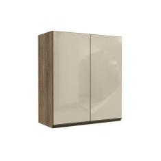 Armário De Cozinha Modulado Maxxi G765 2 Portas C/ Vidro Nogal - Kappesberg