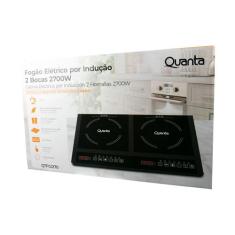 Fogao Eletrico Quanta QTFGI270 - 2700W - 2 Bocas - Inducao - 220V - Pr