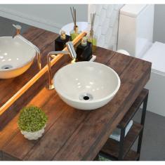 Kit Cuba R30 Com Torneira Link 1062 Metal 1/4 Volta Compace Bege