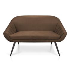 Namoradeira Suede Marrom de Ferro