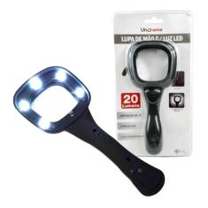 Lupa de Mão com Luz Led 20 Lumens 3x Ampliação Leitura