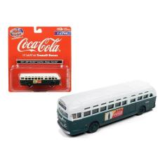 Miniatura Ônibus Americano Antigo Gmc Chicago Coca Cola 1/87