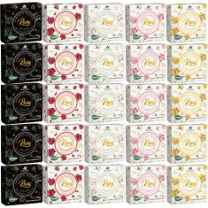 Kit 25 Sabonetes Vegetal Aroma das Rosas 170G Davene