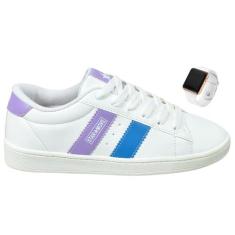 Tênis Casual Star Move com Relógio Feminino Leve Confortável Original,