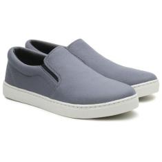 Tênis Slip On Delluk Liso Basico com Elastico e Sola Borracha Conforta