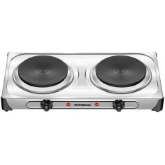 Fogão 2 Bocas Mondial Fast Cook Due, Prata, 110V