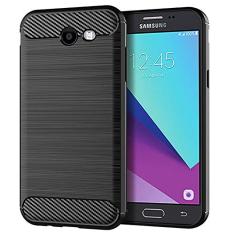 Capa para Samsung Galaxy J3 Emerge, sensação macia, proteção total, anti-arranhões e impressões digitais + capa de celular resistente a arranhões para Samsung Galaxy J3 Emerge