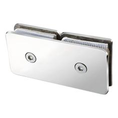 União De Vidros 180º Vidro/Vidro Aço Inox Suporte V/V Steel