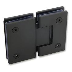 Dobradiça 1010 Preta Inox 180 Porta Box Vidro Gv48 Escovado