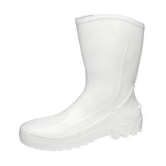 Bota PVC Vulcaflex Branca Cano Médio 27cm com Meia 43